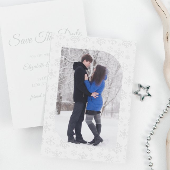Save The Date Mariage d'hiver sous la neige (Créateur téléchargé)