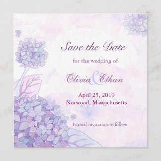 Save The Date Mariage d'Hydrangea Enregistrer la date