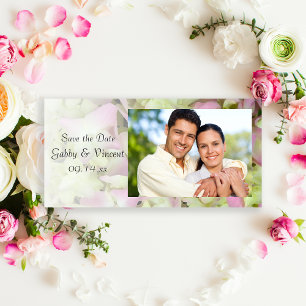 Save The Date Mariage d'Hydrangea presque rose Enregistrer la da