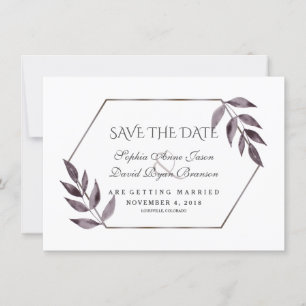 Save The Date Mariage Diamant Minimaliste à l'Encre Aquarelle de