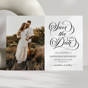 Save The Date Mariage d'image minimaliste de script élégant clas