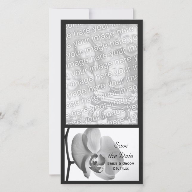 Save The Date Mariage d'orchidées blanches Enregistrer la date (Devant)