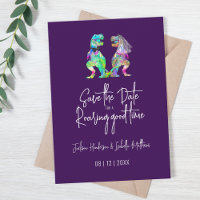 Mariage drôle de dinosaure mariée et marié