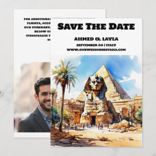 Save The Date Mariage du Caire enregistrer la date Sphinx pyrami