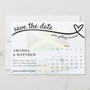 Save The Date Mariage du calendrier caritatif Jamaïque