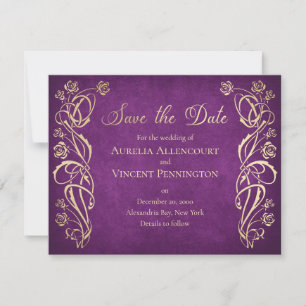 Save The Date Mariage du château Rose enchanté