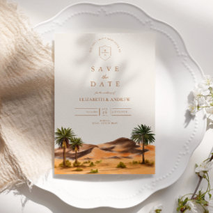 Save The Date Mariage du désert peint