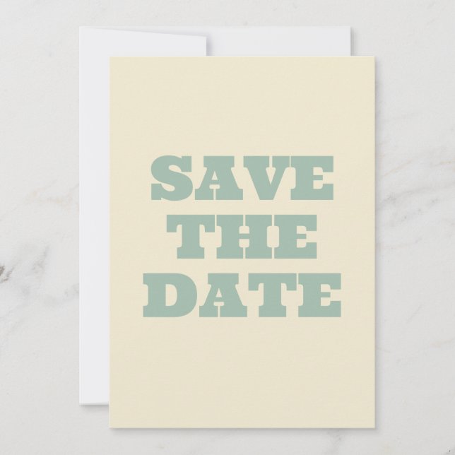 Save The Date Mariage du jardin botanique fleur sauvage (Devant)