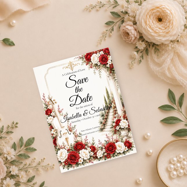 Save The Date Mariage Élégance Romantique au Violoncelle (Créateur téléchargé)