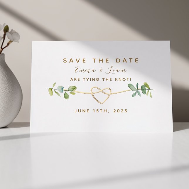 Save The Date Mariage Élégant à la Verdure Eucalyptus (Créateur téléchargé)