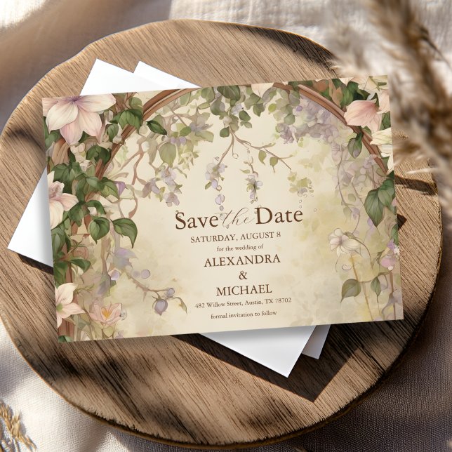 Save The Date Mariage élégant Art nouveau (Créateur téléchargé)