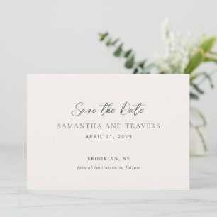 Save The Date Mariage élégant dans la forêt traditionnelle
