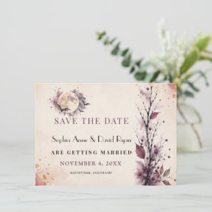 Save The Date Mariage élégant de Halloween automnal en aquarelle