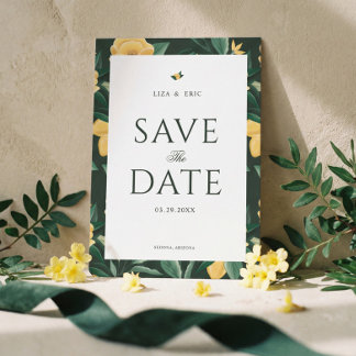 Save The Date Mariage élégant de l'arbre floral de la fleur de c