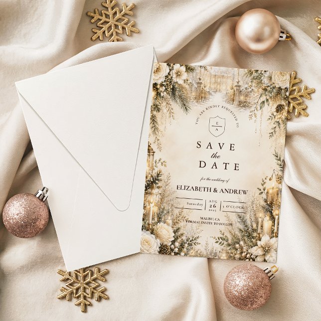 Save The Date Mariage Élégant d'Hiver (Créateur téléchargé)