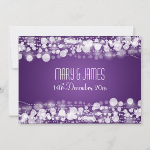 Save The Date Mariage Élégant Enregistrer La Date Dotée Violet