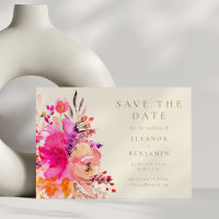 Mariage élégant floral aquarelle rose chic moderne
