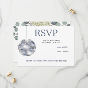 Save The Date Mariage élégant floral Dusty Blue Eucalyptus