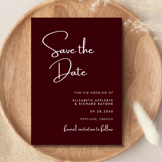 Save The Date Mariage Élégant & Moderne en Bourgogne (Créateur téléchargé)