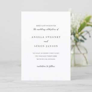 Save The Date Mariage Élégant Moderne Neutre
