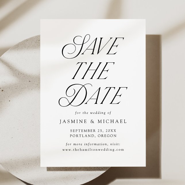 Save The Date Mariage Élégant Typographie Moderne (Créateur téléchargé)