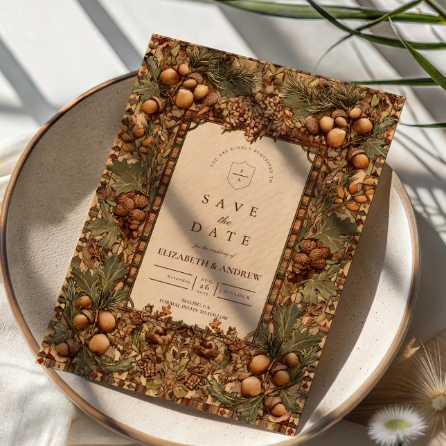Save The Date Mariage en forêt de chêne doré (Créateur téléchargé)