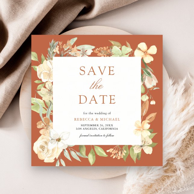 Save The Date Mariage en terre cuite à la terre douce (Créateur téléchargé)