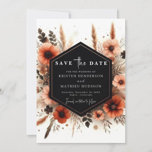 Save The Date Mariage en terre cuite personnalisé (Devant)