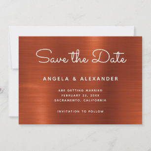 Save The Date Mariage en terre cuite Shimmer Ombre