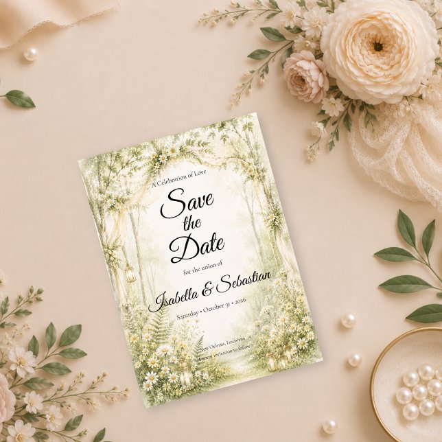 Save The Date Mariage enchanteur en forêt (Créateur téléchargé)