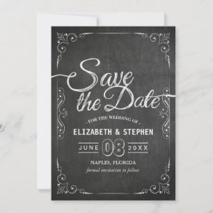 Save The Date Mariage Enregistrer La Date Black Gold Script Chal