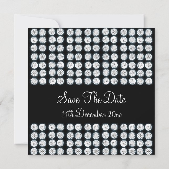 Save The Date Mariage Enregistrer La Date Diamonds (Devant)