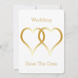 Save The Date Mariage Enregistrer La Date Gold Hearts