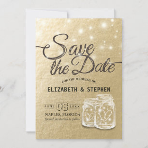 Save The Date Mariage Enregistrer La Date Mason Jar String Light