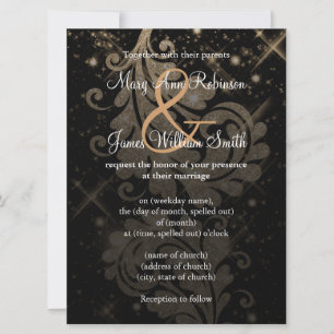 Save The Date Mariage Enregistrer La Date Parties scintillant Or