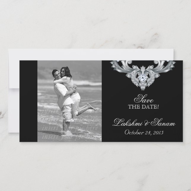 Save The Date Mariage Enregistrer la date Photocard Anniversaire (Devant)
