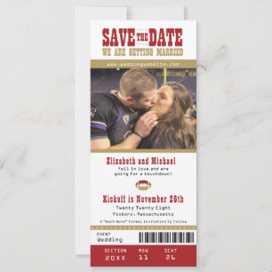 Save The Date Mariage Enregistrer le billet de football date