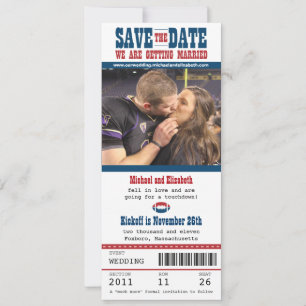 Save The Date Mariage Enregistrer le billet de football date