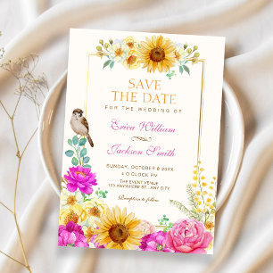 Save The Date Mariage esthétique floral