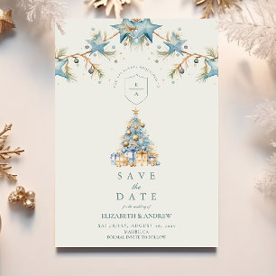 Save The Date Mariage étoile bleue gelée