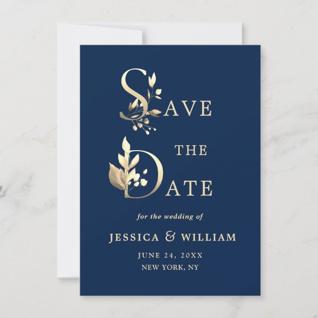 Save The Date Mariage Eucalyptus Simplement Élégant Enregistrer  (Devant)