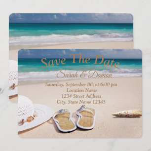 Save The Date Mariage Extraordinaire De Plage, Coquillages Écono