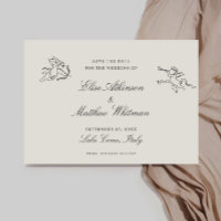 Mariage Fantaisiste Illustré  Sauvegarder La Date
