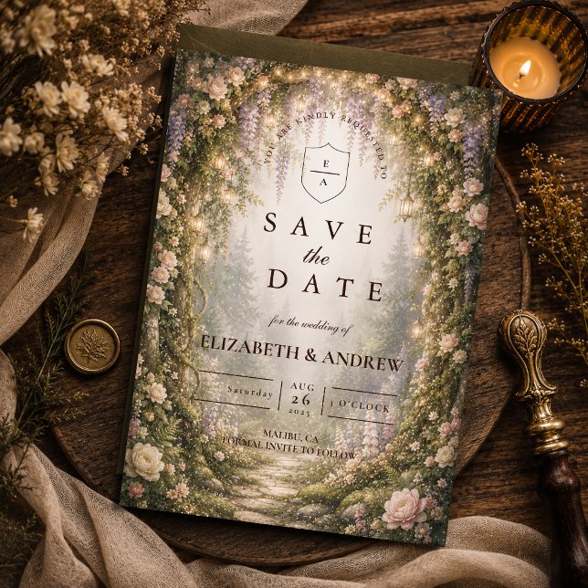 Save The Date Mariage féerique en forêt enchantée (Créateur téléchargé)