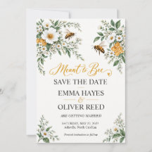 Mariage Fleur de Printemps Aquarelle Abeille