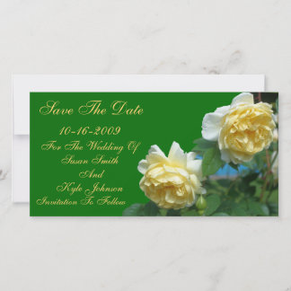 Save The Date Mariage Fleur Roses Jaunes Enregistrer La Date
