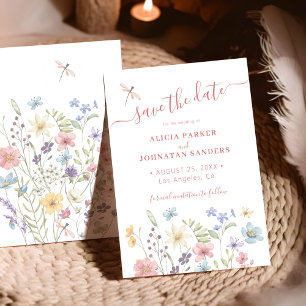 Save The Date Mariage fleur sauvage Boho
