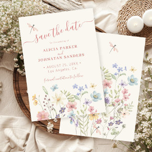 Save The Date Mariage fleur sauvage Boho