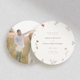 Save The Date Mariage Fleur sauvage Leander