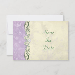 Save The Date Mariage Fleuriste Lavande et Jaune Enregistrez la